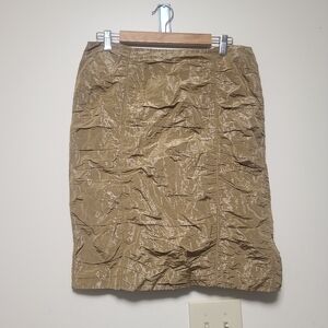 Worth New York Tan Ruched Pencil Skirt | Size 8